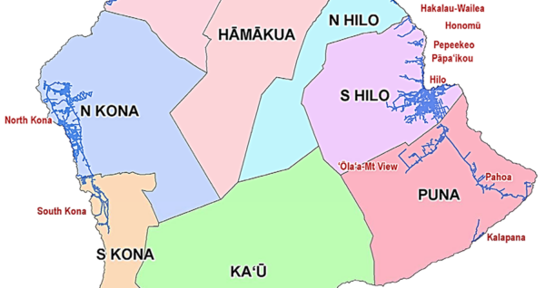 Map Hawaii Island